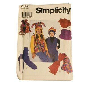Vintage Simplicity 8388 Sewing Pattern Vest Hat Booties Scarf Backpack Uncut